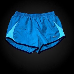 Nike Dri Fit Tempo All Over Print Lined Running Shorts Blue Girl’s Medium
